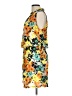 Eight Sixty 100% Polyester Tropical Yellow Casual Dress Size L - photo 5