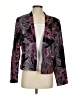 Nine West 100% Polyester Print Black Blazer Size S (estimated) - photo 1