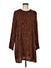 Glamorous 100% Polyester Animal Print Brown Casual Dress Size 8 - photo 1