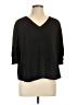 Joie 100% Polyester Black 3/4 Sleeve Blouse Size L - photo 1
