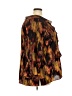 Investments 100% Polyester Brown 3/4 Sleeve Blouse Size 3X - photo 4