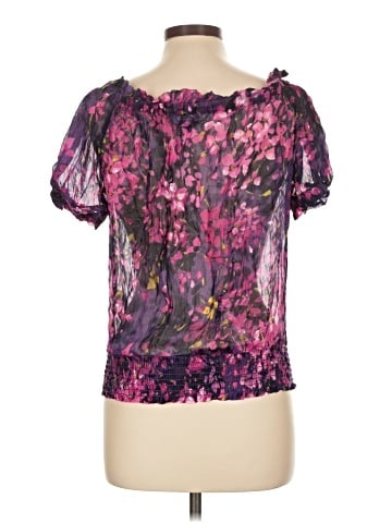 Karen Kane Short Sleeve Silk Top (view 2)