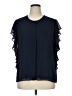 Roz & Ali 100% Polyester Blue Short Sleeve Blouse Size XL - photo 1