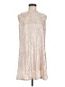 BUSBY 100% Polyester Metallic Silver Cocktail Dress Size 14 - photo 1