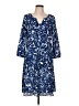 NYDJ 100% Polyester Print Blue Casual Dress Size M - photo 1