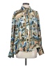 Chufy 100% Cupro Print Teal Long Sleeve Blouse Size XS - photo 1