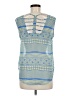 Mine 100% Polyester Blue Sleeveless Blouse Size M - photo 2