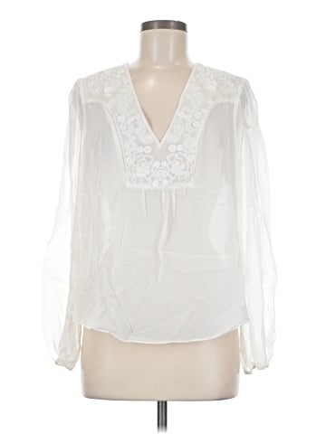 Diane von Furstenberg Long Sleeve Silk Top (view 1)