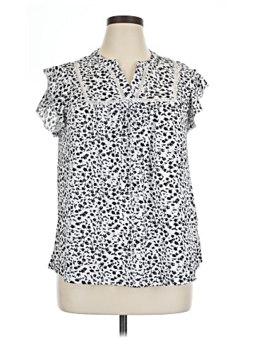 Indigo Rose Short Sleeve Blouse (view 1)