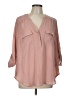 Torrid Pink 3/4 Sleeve Blouse Size Lg Plus (0) - photo 1