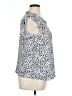 Indigo Rose Animal Print Silver Short Sleeve Blouse Size 1X - photo 4