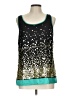 AB Studio 100% Polyester Teal Sleeveless Blouse Size L - photo 1