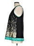 AB Studio 100% Polyester Teal Sleeveless Blouse Size L - photo 5