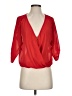 Bebe 100% Polyester Red 3/4 Sleeve Blouse Size S - photo 1