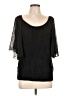 AB Studio Black 3/4 Sleeve Blouse Size L - photo 1