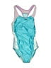 Speedo Metallic Teal One Piece Swimsuit Size 8 - photo 1