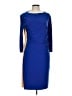 Kasper Color Block Blue Cocktail Dress Size 12 - photo 1