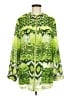 MULTIPLES 100% Polyester Print Green Windbreaker Size M - photo 1