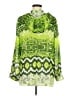 MULTIPLES 100% Polyester Print Green Windbreaker Size M - photo 2