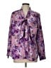 Roaman's 100% Polyester Purple Long Sleeve Polo Size 14 - photo 1