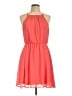 Blue Rain 100% Polyester Solid Orange Casual Dress Size L - photo 1