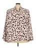 T Tahari 100% Polyester Hearts Pink Long Sleeve Blouse Size 3X - photo 1