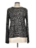 MICHAEL Michael Kors Animal Print Gray Long Sleeve Top Size L - photo 1