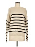 Sanctuary Stripes Ivory Turtleneck Sweater Size M - photo 1