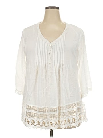 Solitaire 3/4 Sleeve Blouse (view 1)