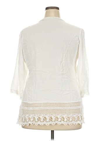 Solitaire 3/4 Sleeve Blouse (view 2)