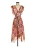 DKNY Paisley Pink Cocktail Dress Size 2 - photo 1