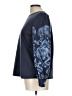 Emery Rose 100% Polyester Paisley Blue Sweatshirt Size L - photo 5