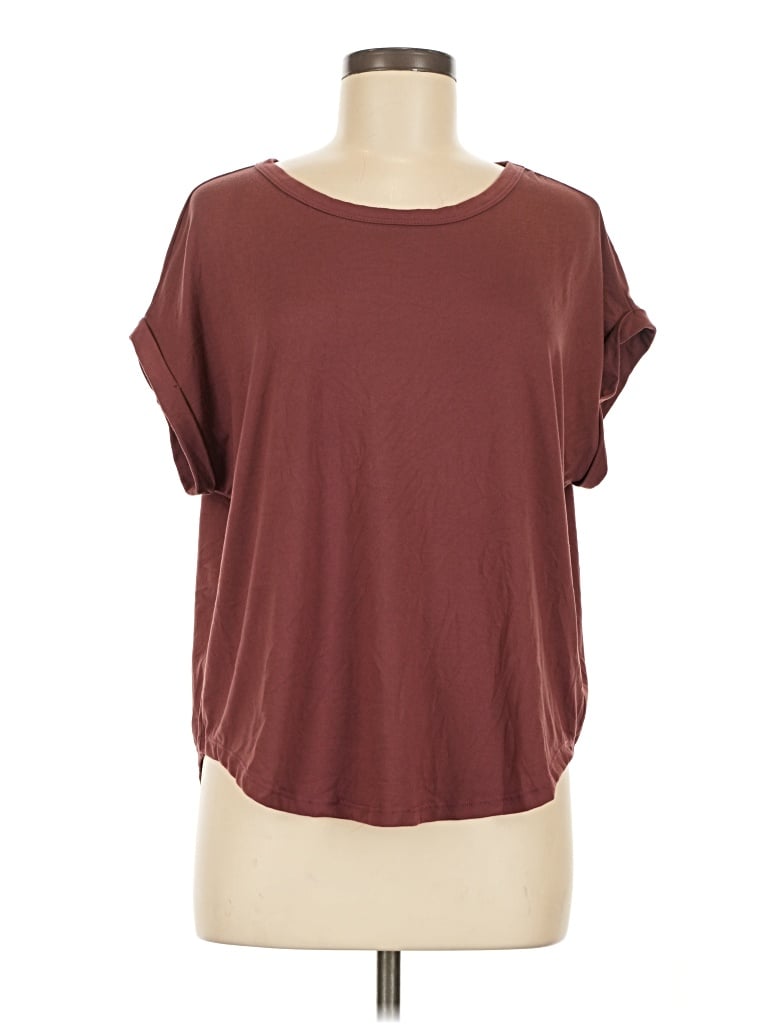 Pre-owned 78 & Sunny Short Sleeve T-shirt In Burgundy