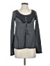 Free People 100% Polyester Gray Long Sleeve Top Size S - photo 1