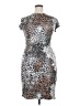 Joseph Ribkoff Animal Print Silver Cocktail Dress Size 18 - photo 2