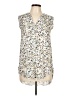 H&M 100% Polyester Ivory Sleeveless T-Shirt Size 6 - photo 1