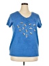 District. 100% Cotton Stars Blue Short Sleeve T-Shirt Size XXL - photo 1