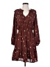 Collective Concepts 100% Polyester Hearts Brown Casual Dress Size S - photo 1
