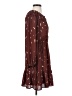 Collective Concepts 100% Polyester Hearts Brown Casual Dress Size S - photo 4