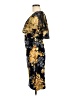Connected Apparel Print Yellow Cocktail Dress Size 8 - photo 5