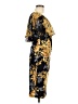 Connected Apparel Print Yellow Cocktail Dress Size 8 - photo 4