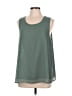 Pleione 100% Polyester Green Sleeveless Blouse Size L - photo 1