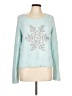 LC Lauren Conrad Stars Teal Pullover Sweater Size M - photo 1