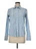 Liz Claiborne Stripes Blue Long Sleeve Button-Down Shirt Size 6 - photo 1