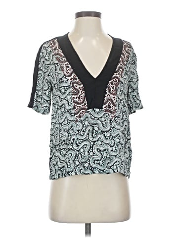 A.L.C. Short Sleeve Silk Top (view 1)