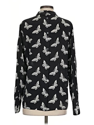 Equipment Long Sleeve Silk Top (view 2)