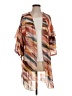 Democracy 100% Polyester Print Orange Kimono Size S - photo 1