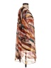 Democracy 100% Polyester Print Orange Kimono Size S - photo 4