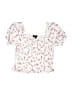 Aqua Floral Pink Short Sleeve Blouse Size XL (kids) - photo 1