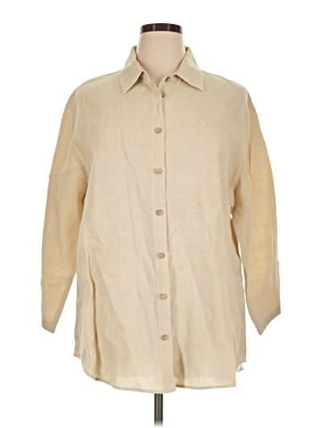 Soft Surroundings 3/4 Sleeve Button-Down Shirt (view 1)